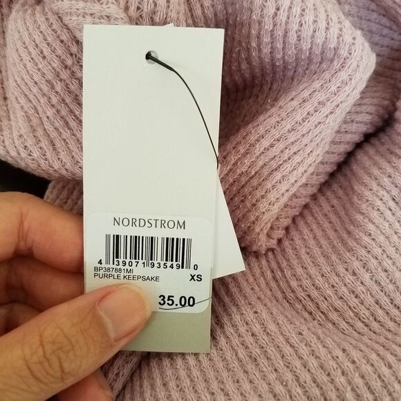 BP Tie Front Waffle Knit Tee sz XS in Pink - Picture 9 of 12